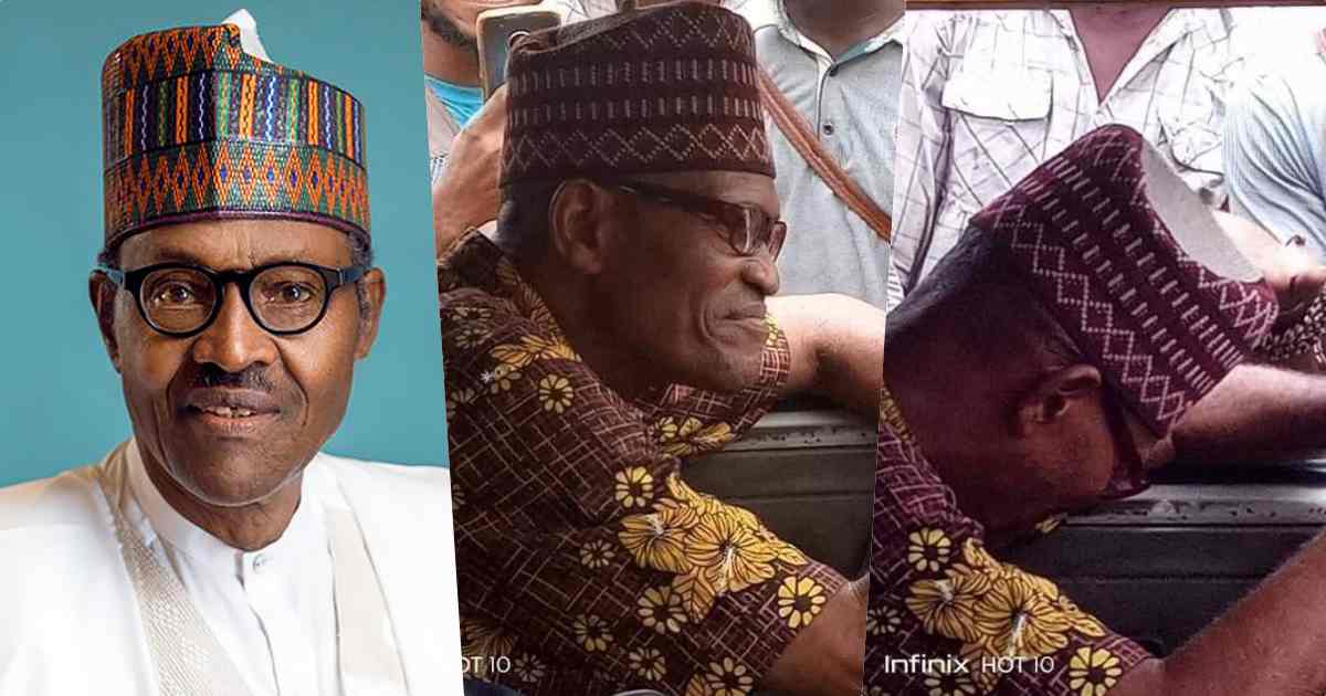 "You no see person resemble" - Reactions as Buhari's look-alike is spotted in Lagos