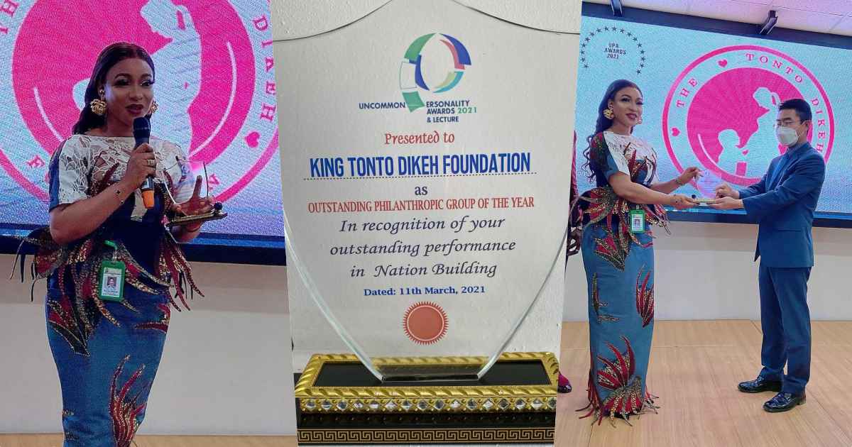 Tonto Dikeh's Foundation Awarded Philanthropic Group Of The Year