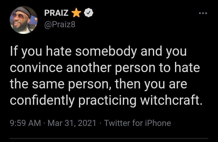 witchcraft singer Praiz