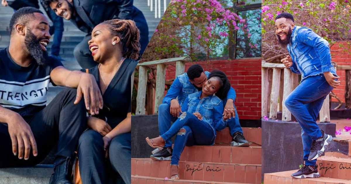 Comedian, Woli Arole releases pre-wedding photos with lover, Yemi