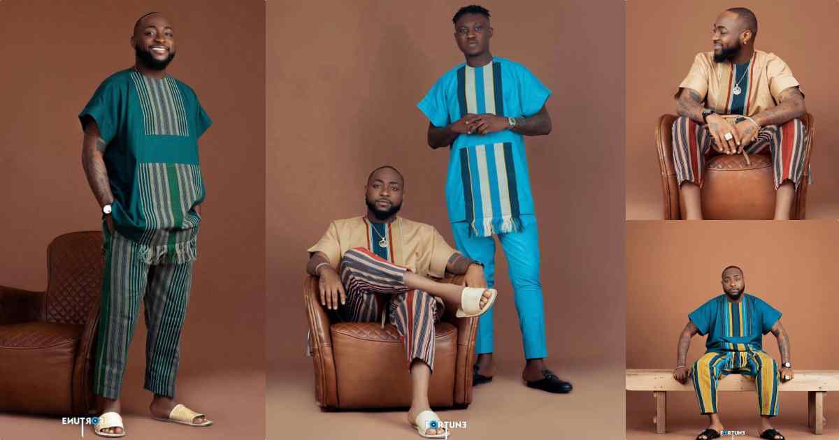 Davido and Zlatan Ibile dazzle as they rock native African attire (Photos)