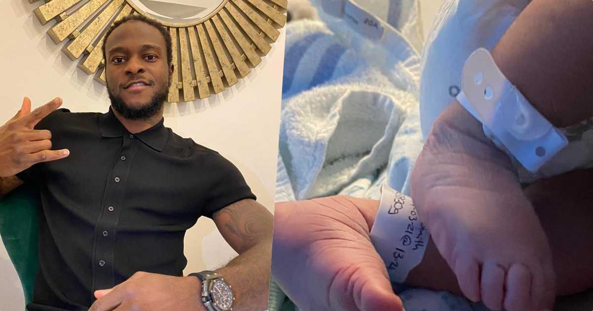 Footballer, Victor Moses welcomes third child with wife
