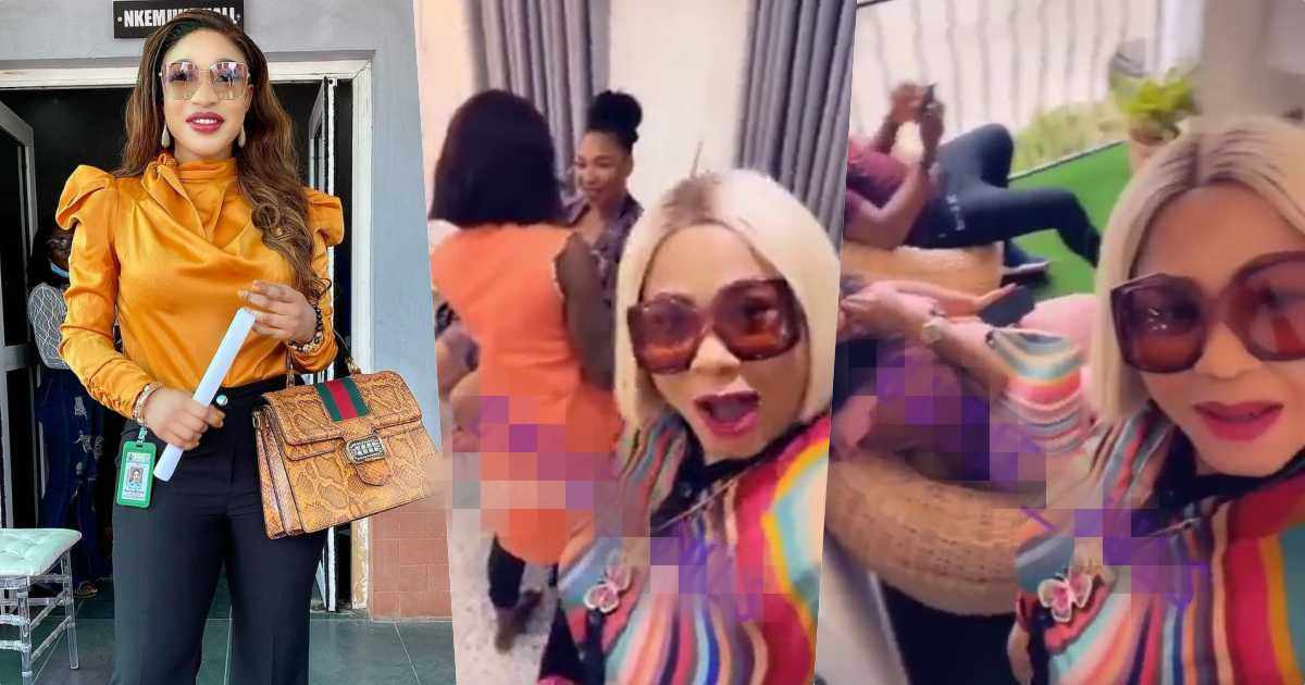 Actress, Tonto Dikeh moves to her new mansion in Abuja (Video)
