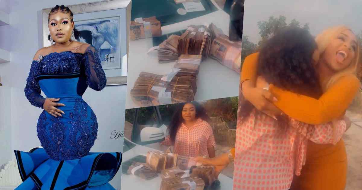 Actress, Ruth Kadiri gets cash gift as birthday present from a friend (Video)