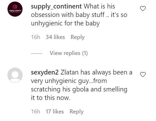 "What's his obsession with baby stuff" - Reactions as Zlatan Ibile snatches pacifier from son (Video)