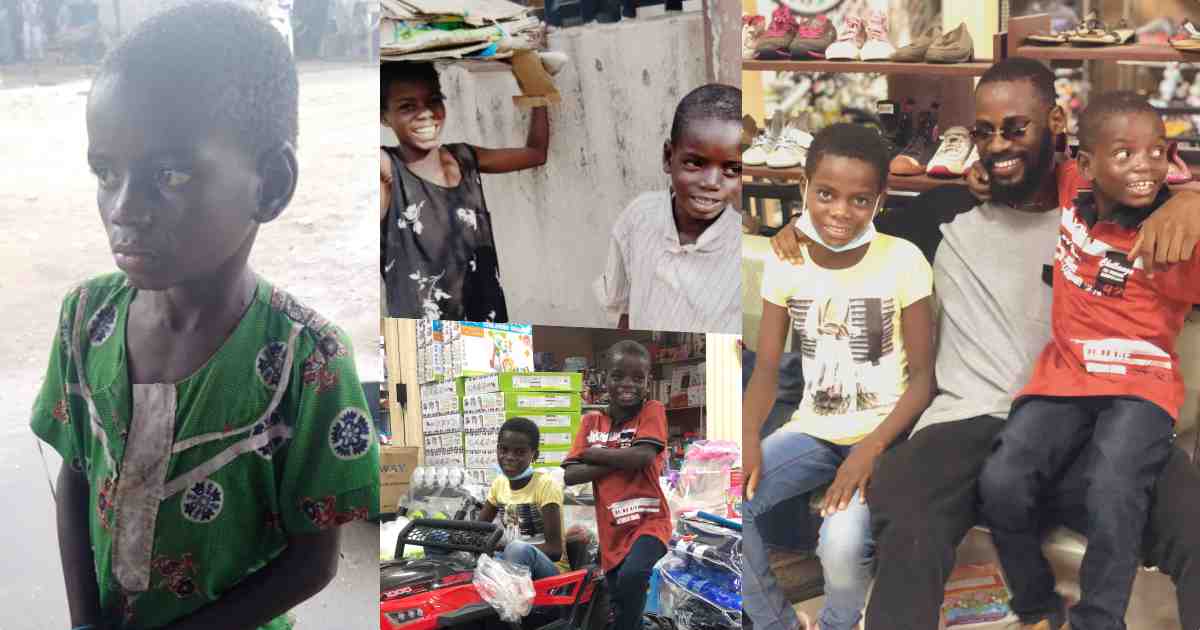 Man shares before and after photo of poor kids he helped to raise funds