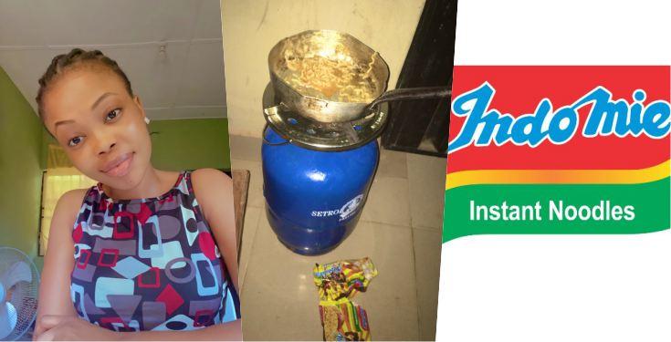 Indomie Nigeria rewards lady whose noodles got stolen on fire in school