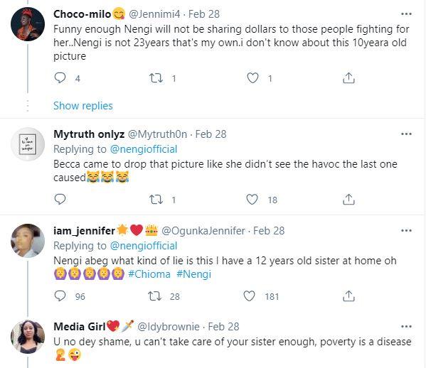 Reactions as Nengi calls herself 'Tomboy' in another throwback photo at age 10