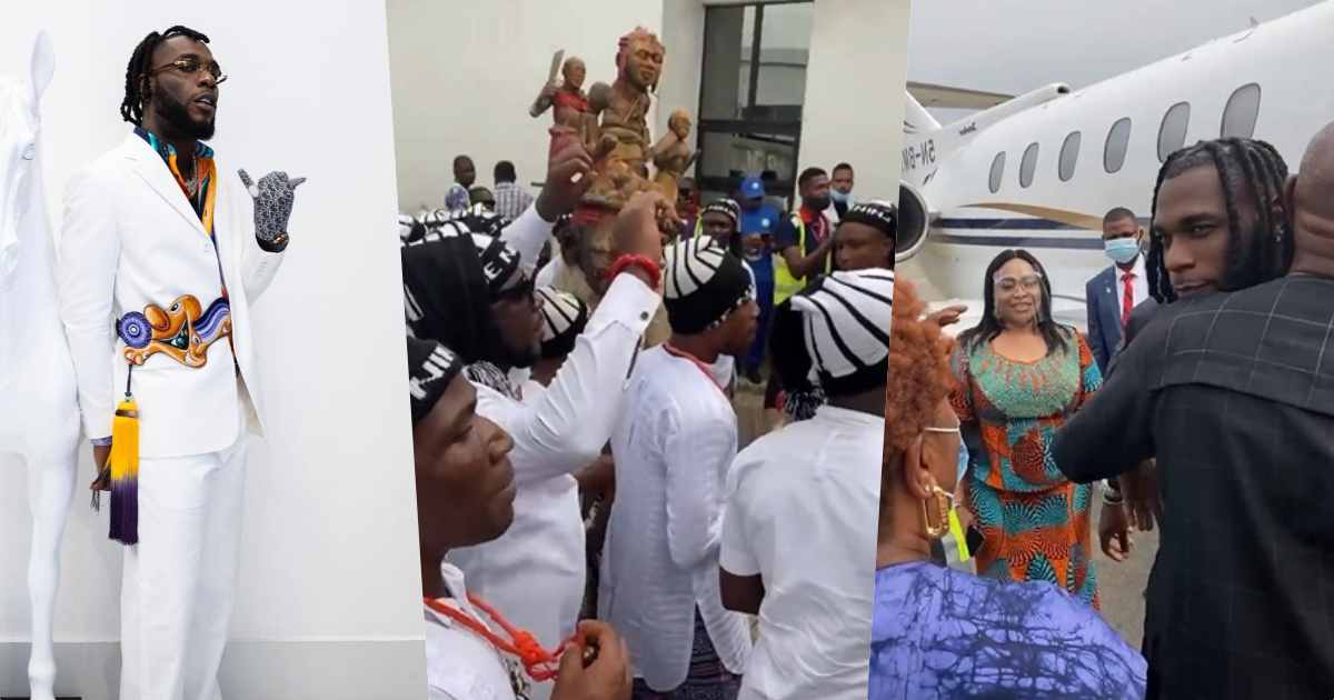 Burna Boy welcomed in grand style in Port Harcourt for homecoming concert (Video)