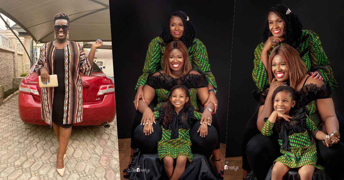 "Three generations of beauty" - Warri Pikin shares photo of herself, mother and daughter