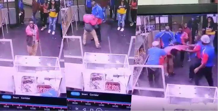 CCTV captures moment workers beat up customers for being rude (Video)