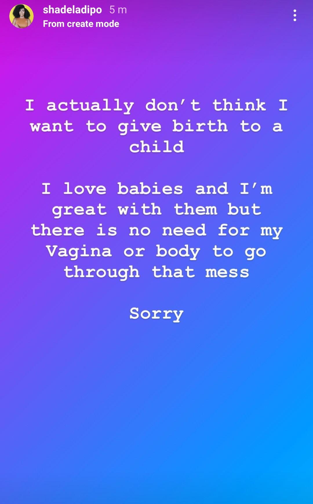 Shade Ladipo Child Birth