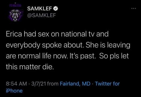 "Keep my name out of your dirty mouth" - Erica slams Samklef over sxx with Kiddwaya on TV