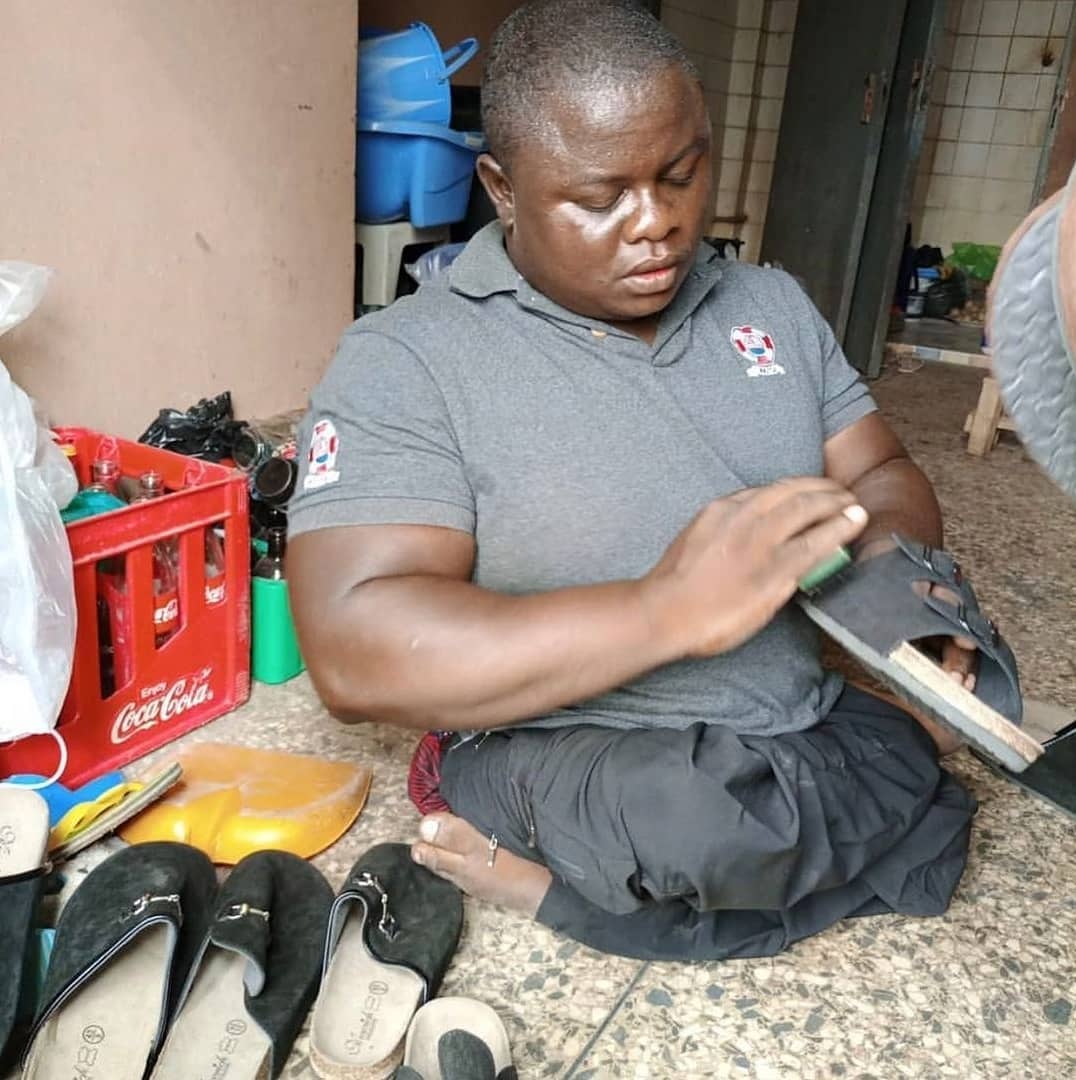 Junior Pope Physically challenged shoemaker birthday 