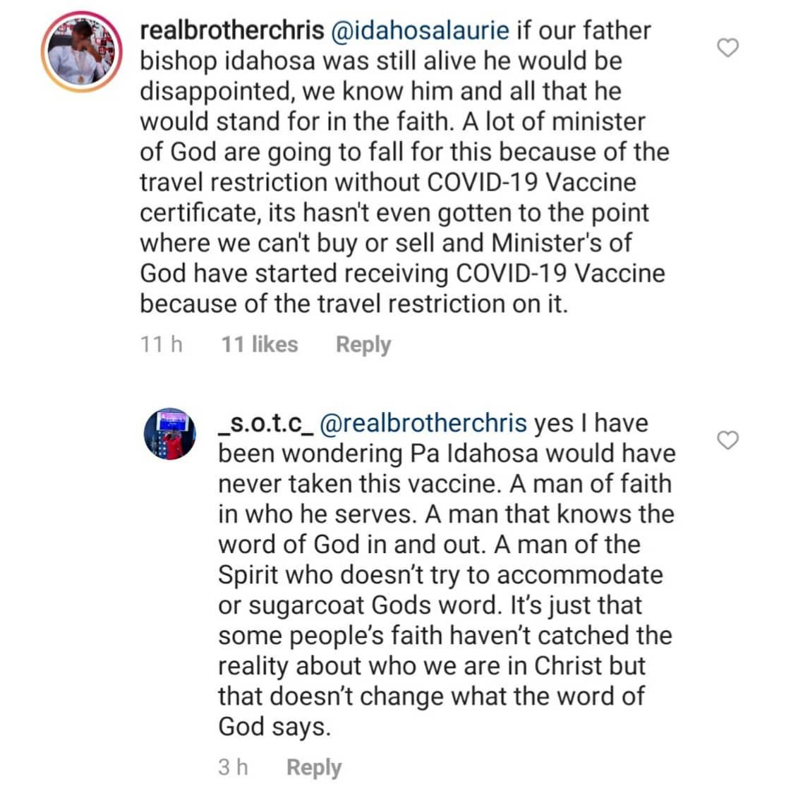 Laurie Idahosa covid-19 vaccine