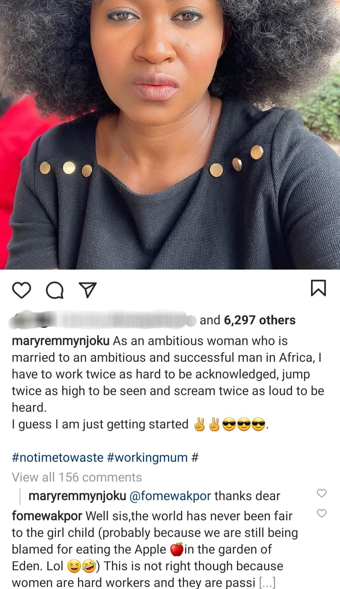 Mary Njoku ambitious woman