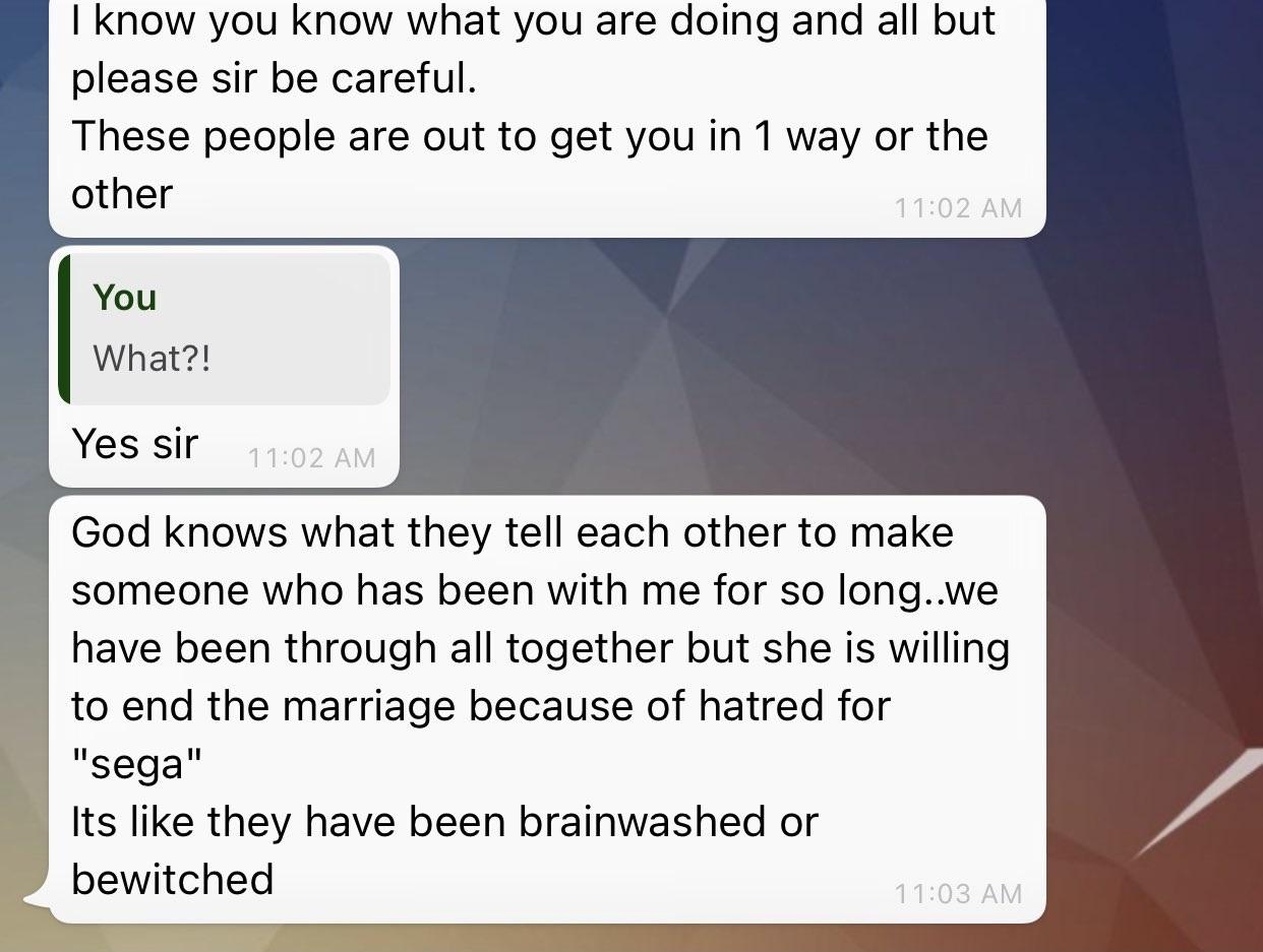 wife divorce husband Twitter