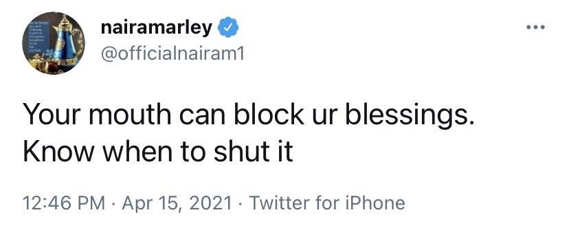 Naira Marley block blessings