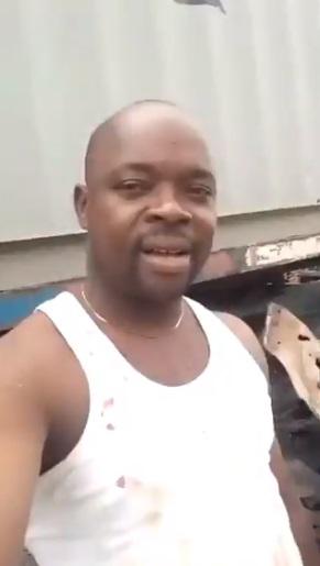 Man gives glory to God after surviving ghastly accident that wrecked his car completely (Video)