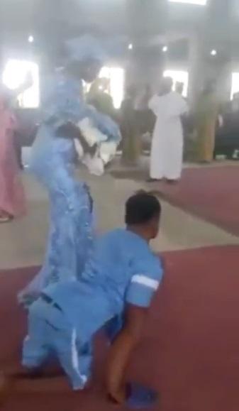 "Love is powerful" - Reactions as physically challenged man dances to altar with wife (Video)