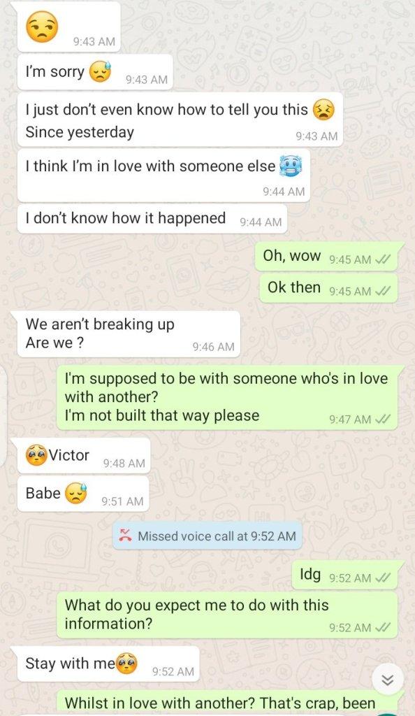 Lady in trouble after pranking boyfriend on being in love with someone else