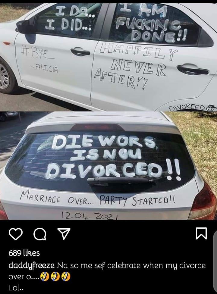 Daddy Freeze divorce