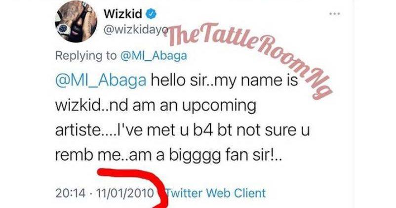 "Tables really turn" - Reactions as tweet of Wizkid from 2010 begging M.I resurfaces