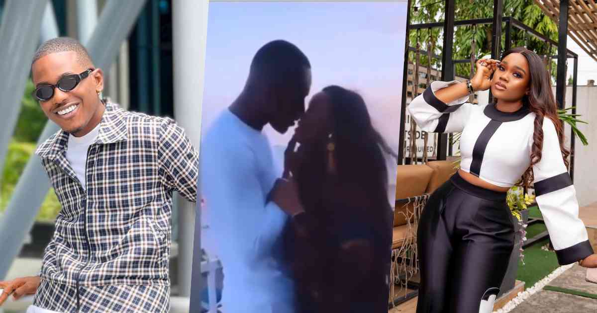 "They look good together" - Reactions as Timini Egbuson and Cee-C are spotted kissing (Video)