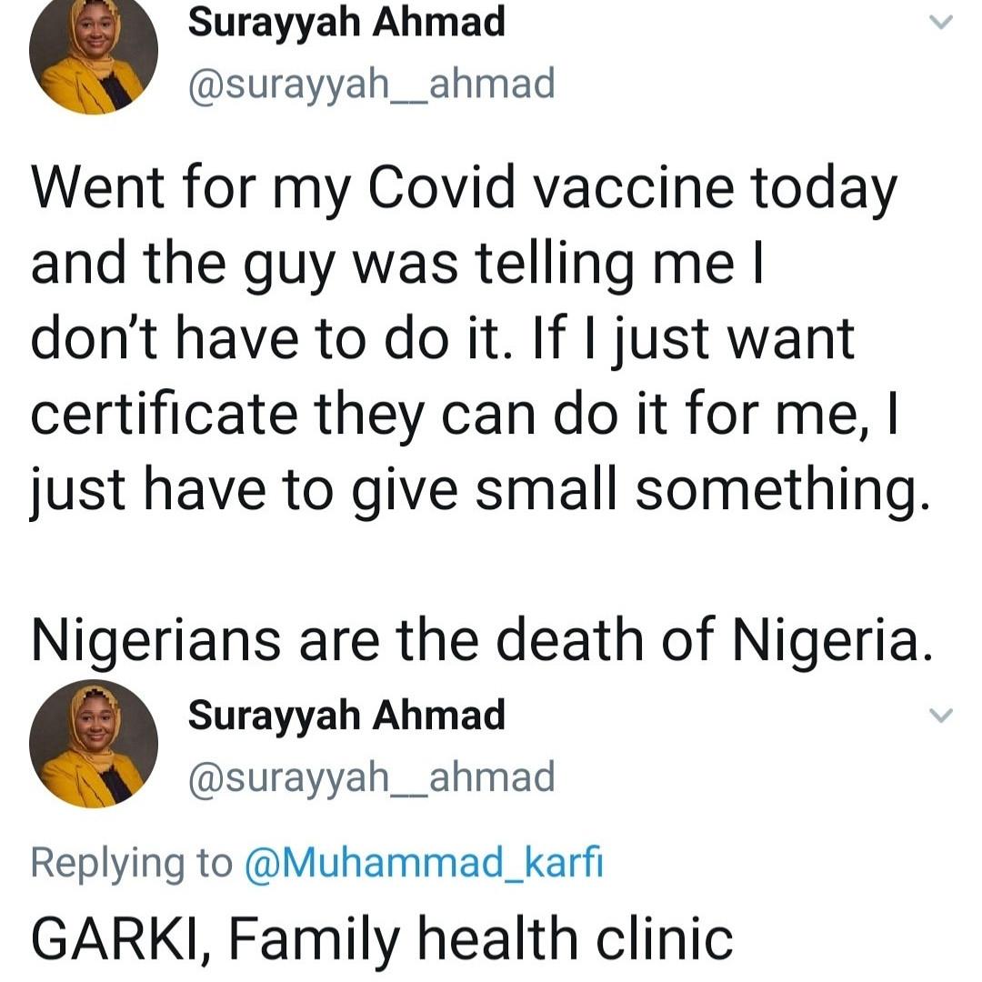 Twitter Medic Money COVID-19 vaccine certificate