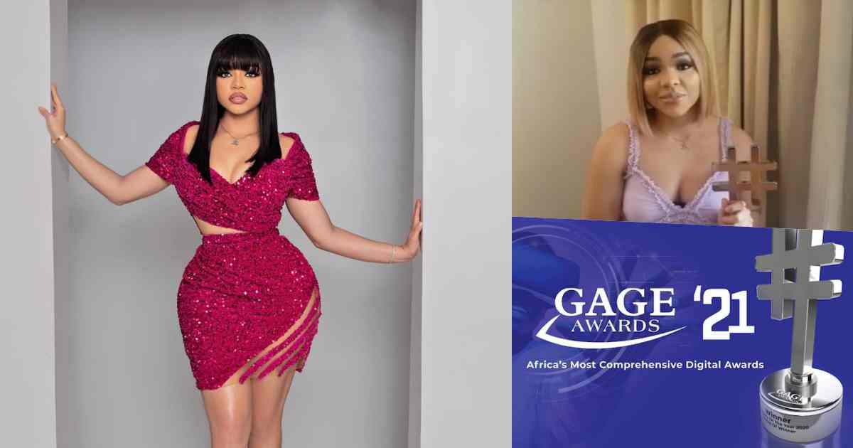 Gage Awards: Nengi beats Erica to become the Online Influencer of the year (Video)