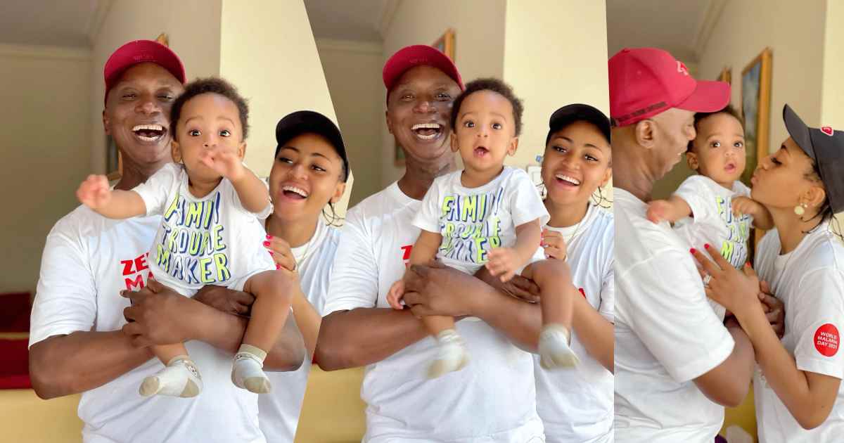 Regina Daniels and Ned Nwoko celebrate their son, Munir as he clocks 10 months old