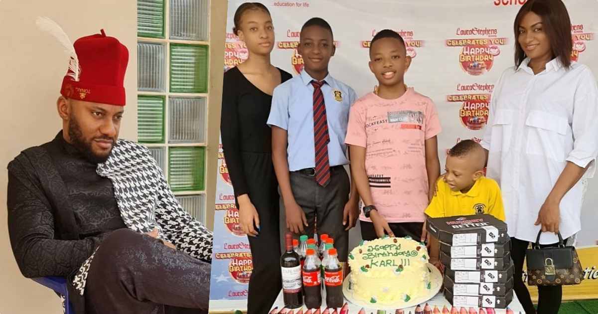Actor, Yul Edochie celebrates 13th birthday of his second son (Photos)