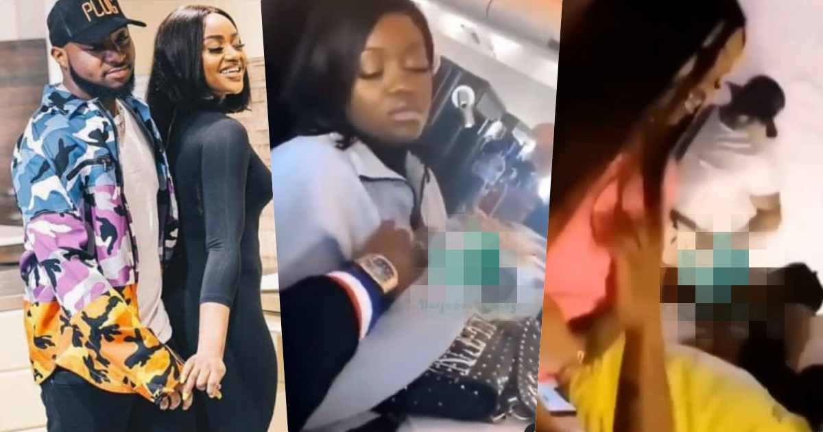 "God knows the best" - Reactions as old video of Davido fondling Chioma resurface