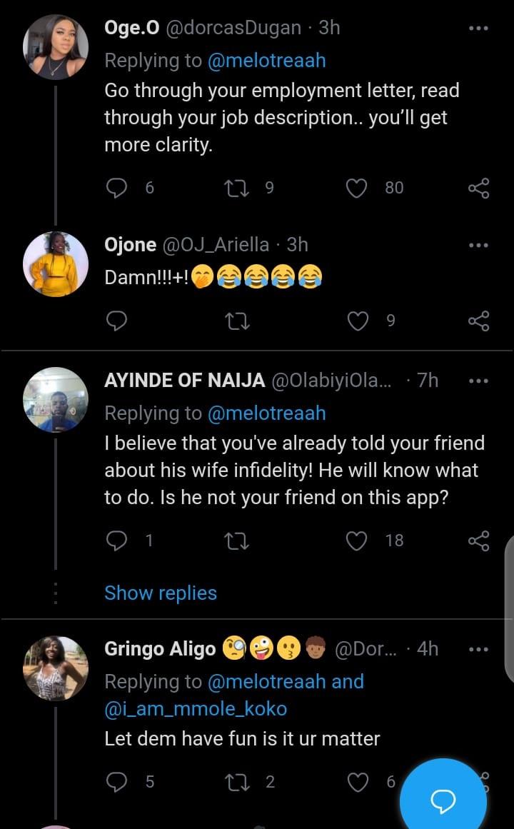 Friend's wife cheating boss