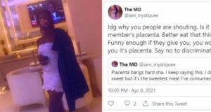 "Placenta of a newborn is the sweetest meat I've ever had" - Lady says