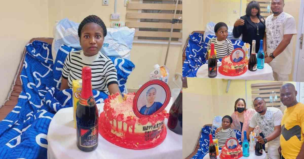 Well-wishers celebrate with Ada Jesus in hospital as she marks her birthday