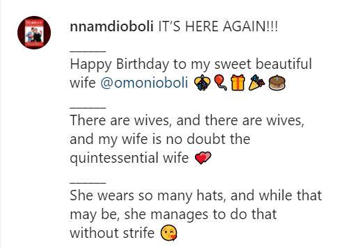 Omoni Oboli’s husband celebrates his wife with sweet note on her birthday