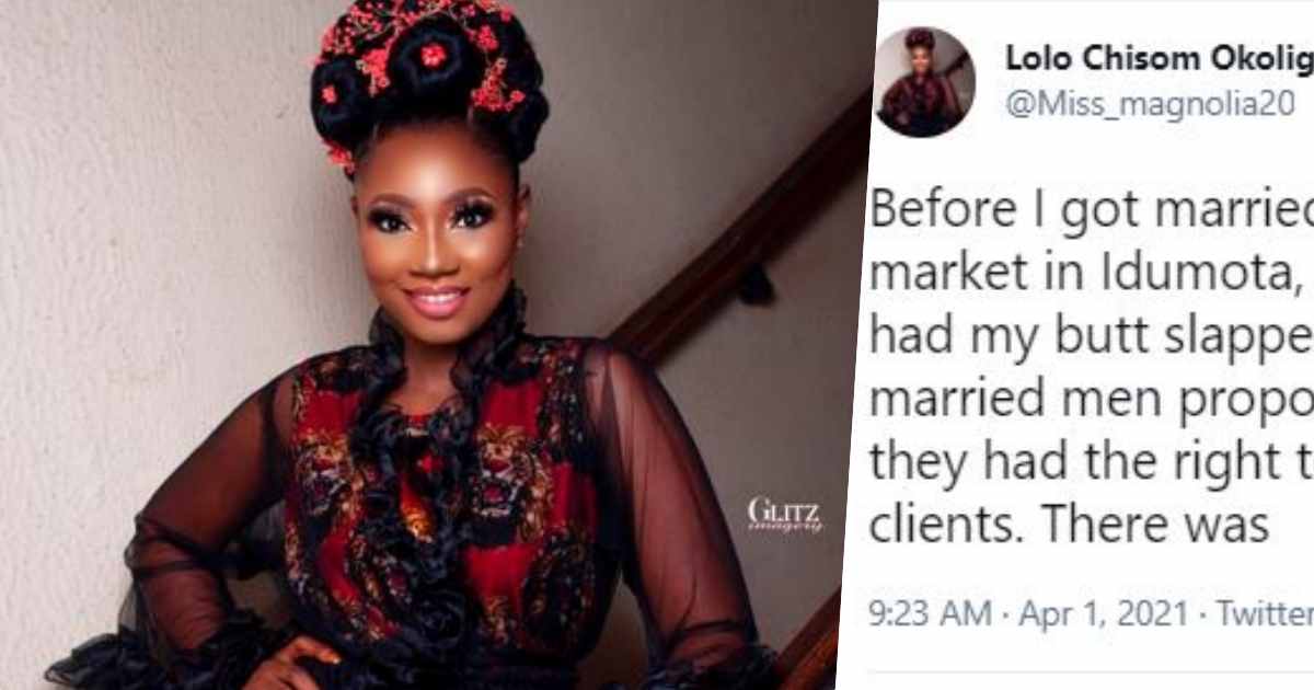 Lady narrates how men at popular market stopped harassing her after she declared marriage plans