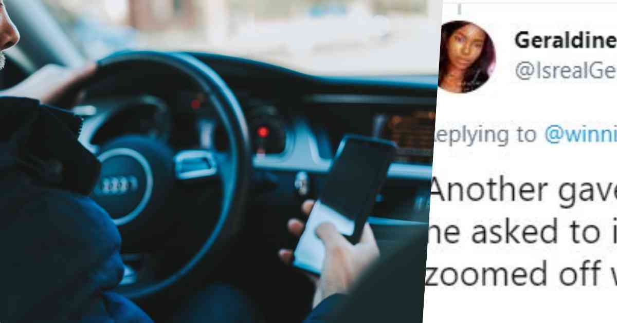 Driver who gave lady free lift takes off with her phone after asking to input his number
