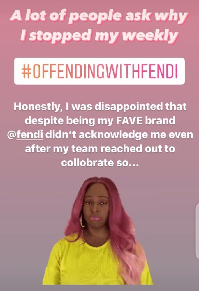 DJ Cuppy #offendingwithFendi stopped