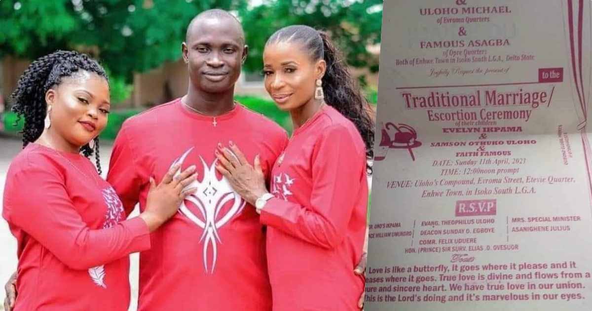 "Shey nah normal trend be dis" - Reactions as Isoko man set to marry two wives at once