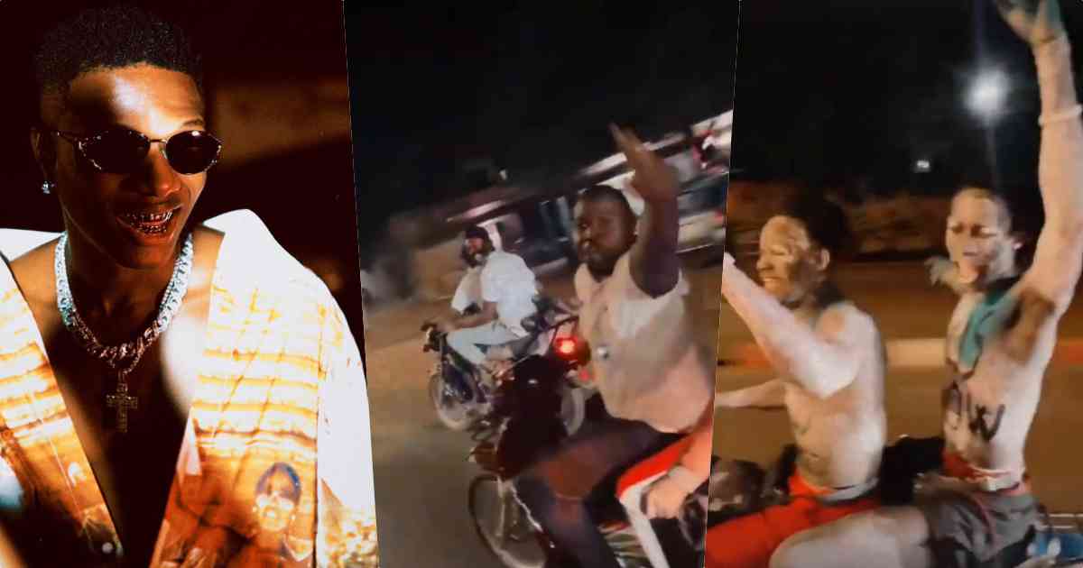 Wizkid jets to Mali, welcomed in grand style by convoy of bikers (Video)