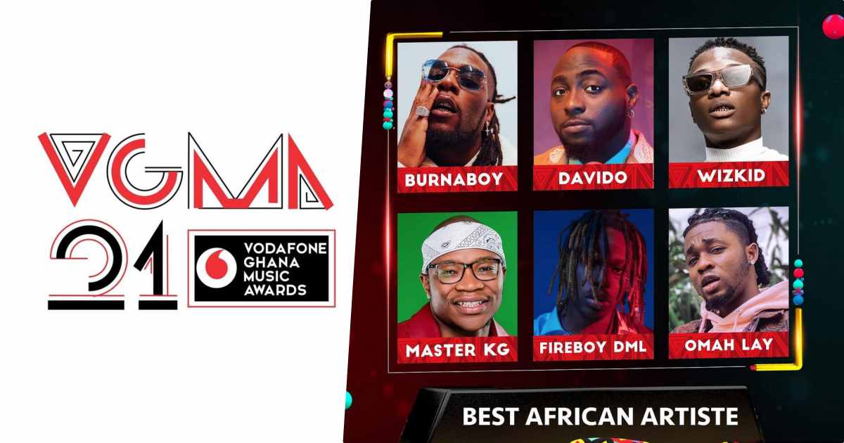 VGMA 2021: Davido, Burna Boy, Wizkid & others nominated for 'Best African Artiste'