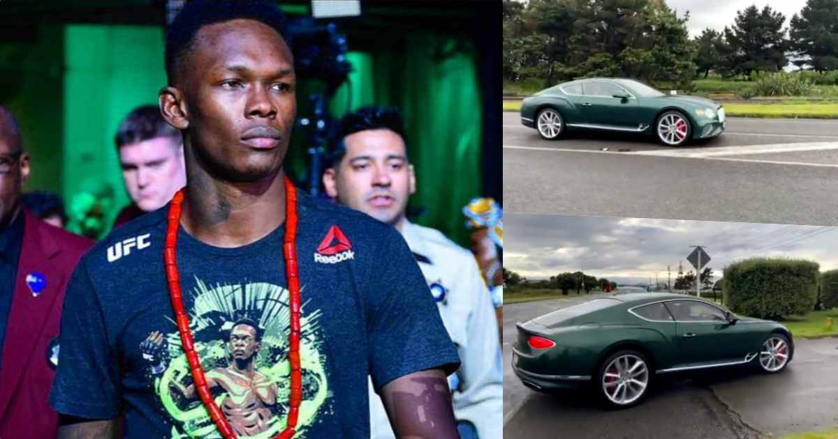 UFC champion, Israel Adesanya gifts father brand new Bentley (Video)