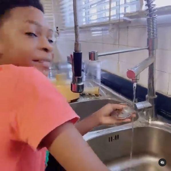 Kaffy Son Washing Dishes Boys Cook Clean