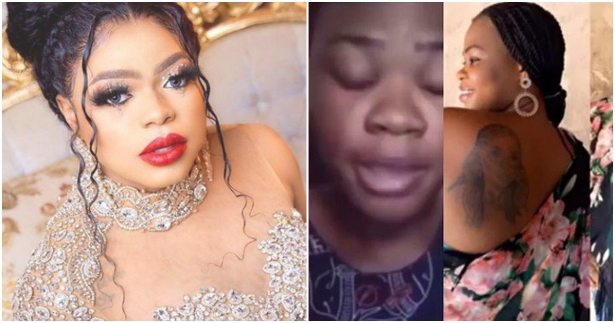 Bobrisky tattooed homeless fan