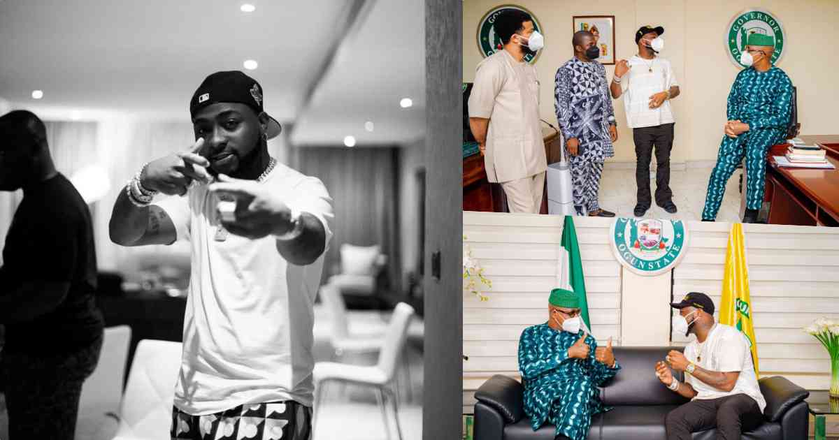 Singer, Davido links up with Ogun State Governor, Dapo Abiodun