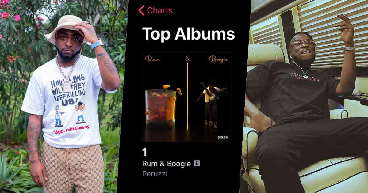 Davido lauds Peruzzi as his album '‎Rum & Boogie' trends no. 1 in Nigeria
