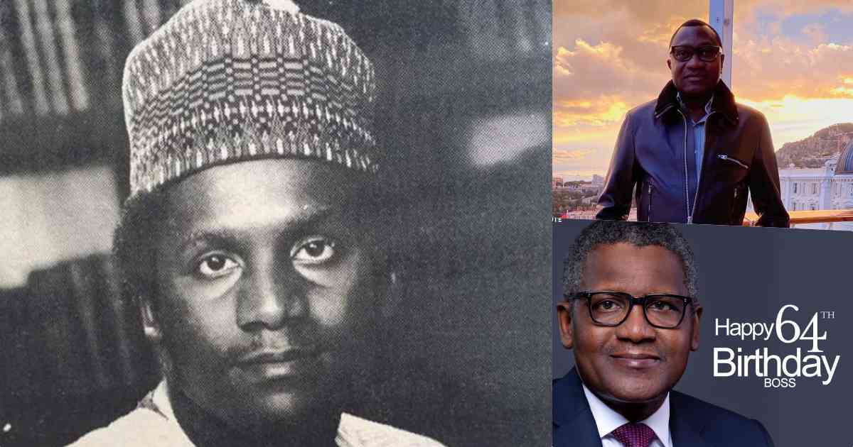 Femi Otedola celebrates birthday of trillionaire friend, Dangote with throwback photo