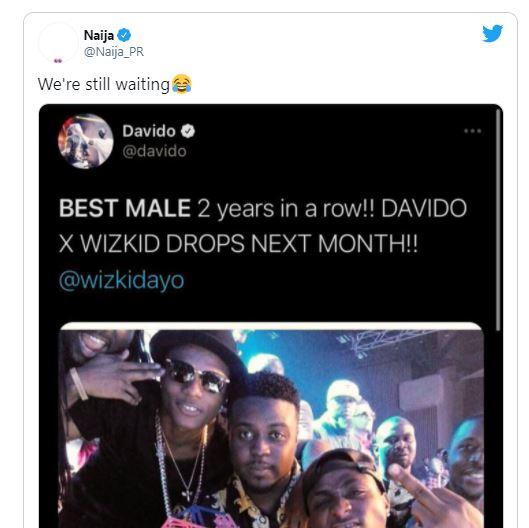 "He was high then" - Davido dragged over song feature with Wizkid that is yet to drop 